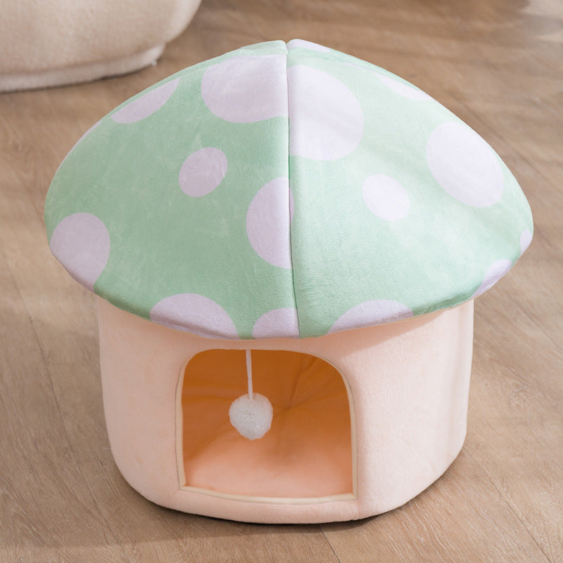 Cartoon Mushroom Removable And Washable Soft Pet Bed