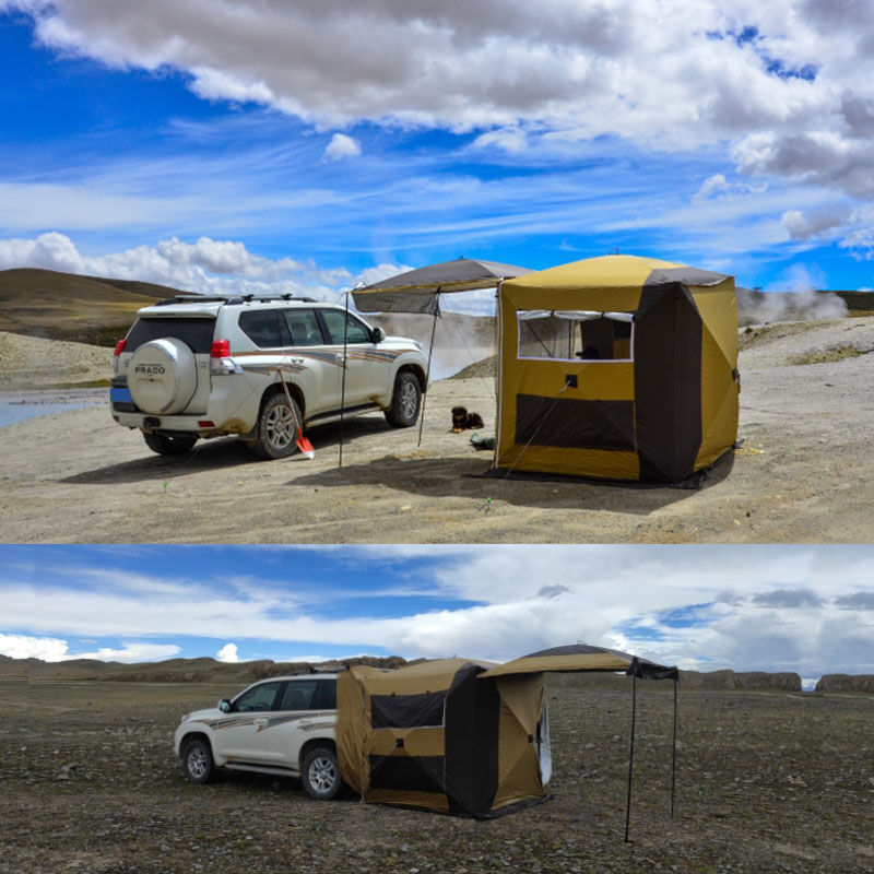 Self-driving Tour In Tents Beside The Car