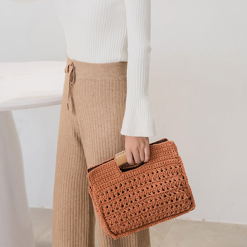 New One-shoulder portable Diagonal Autumn And Winter Woven Bag