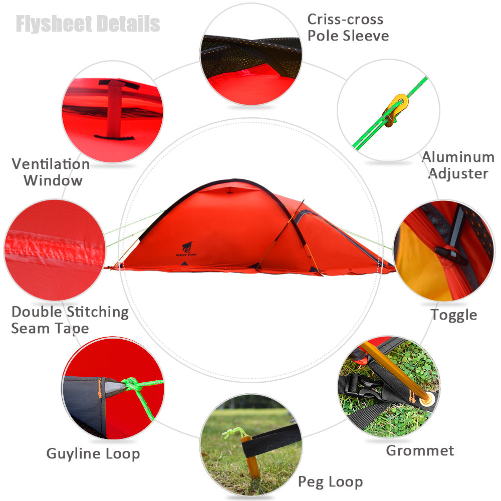 Two Person Light Mountain Climbing Outdoor Survival Double-layer Outdoor Tent