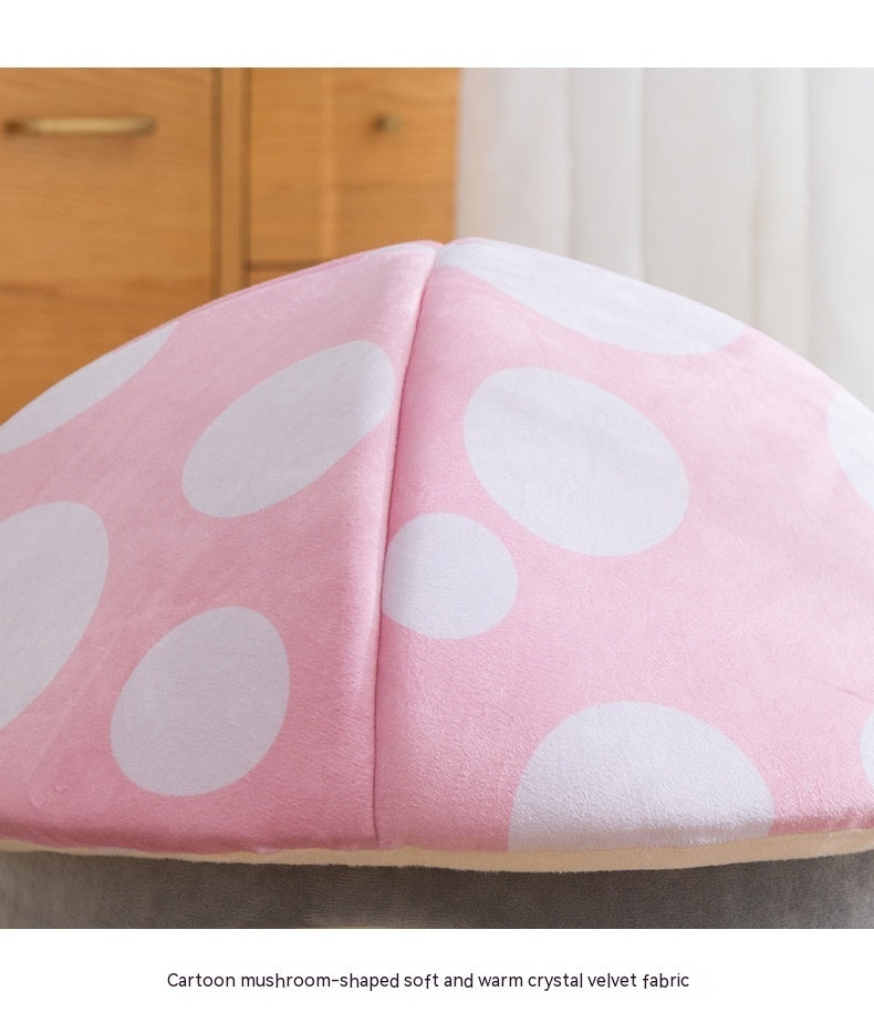 Cartoon Mushroom Removable And Washable Soft Pet Bed