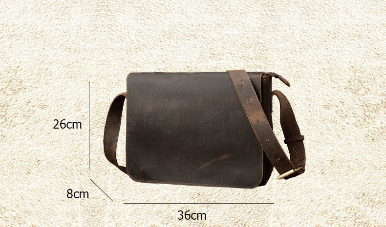 Retro Casual Men's Leather Shoulder Bag