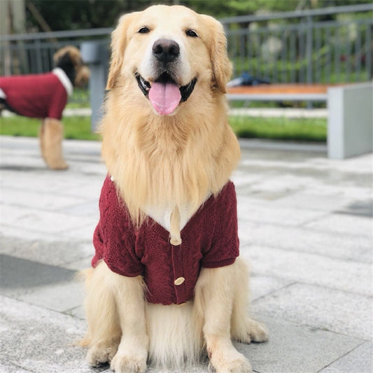 Cardigan fake two big dog clothes