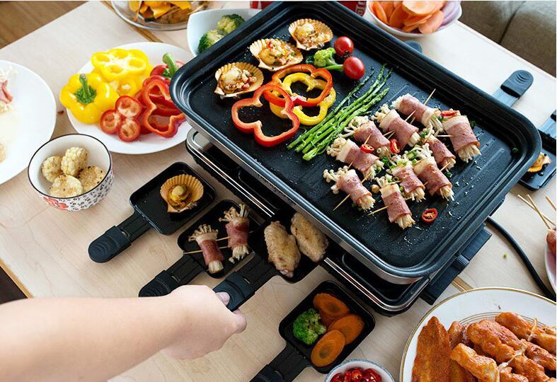 Black Household Smokeless Flat Bakeware Electric Oven