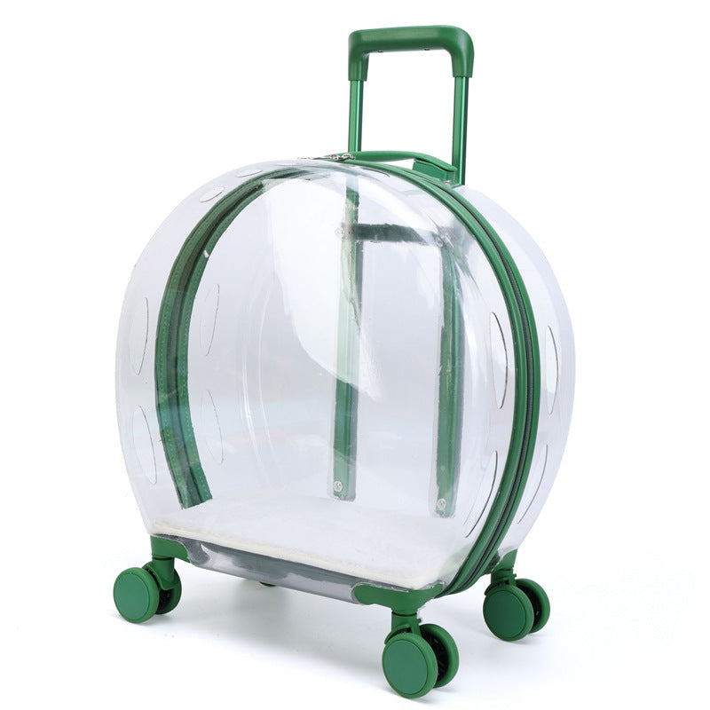 Portable Transparent Trolley Case Cat Bag