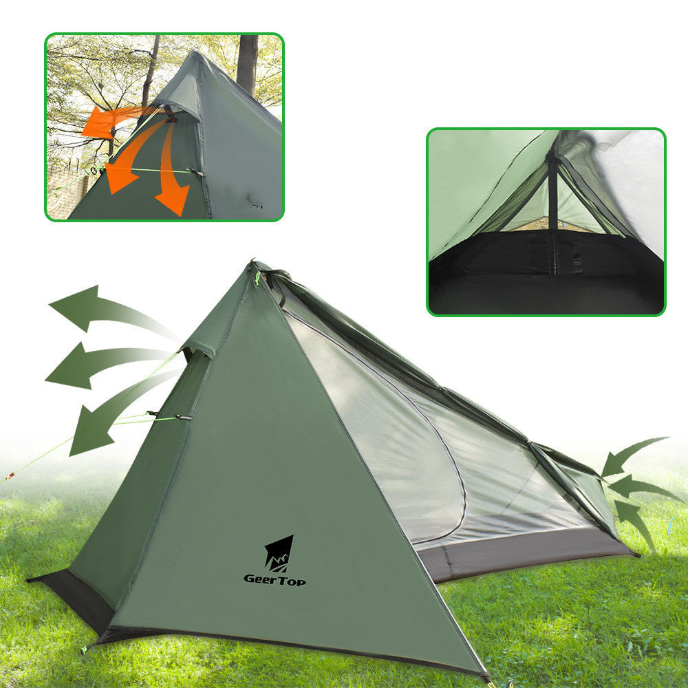 Single Poleless Tent Full Set Right Opening Picnic Camping Tent