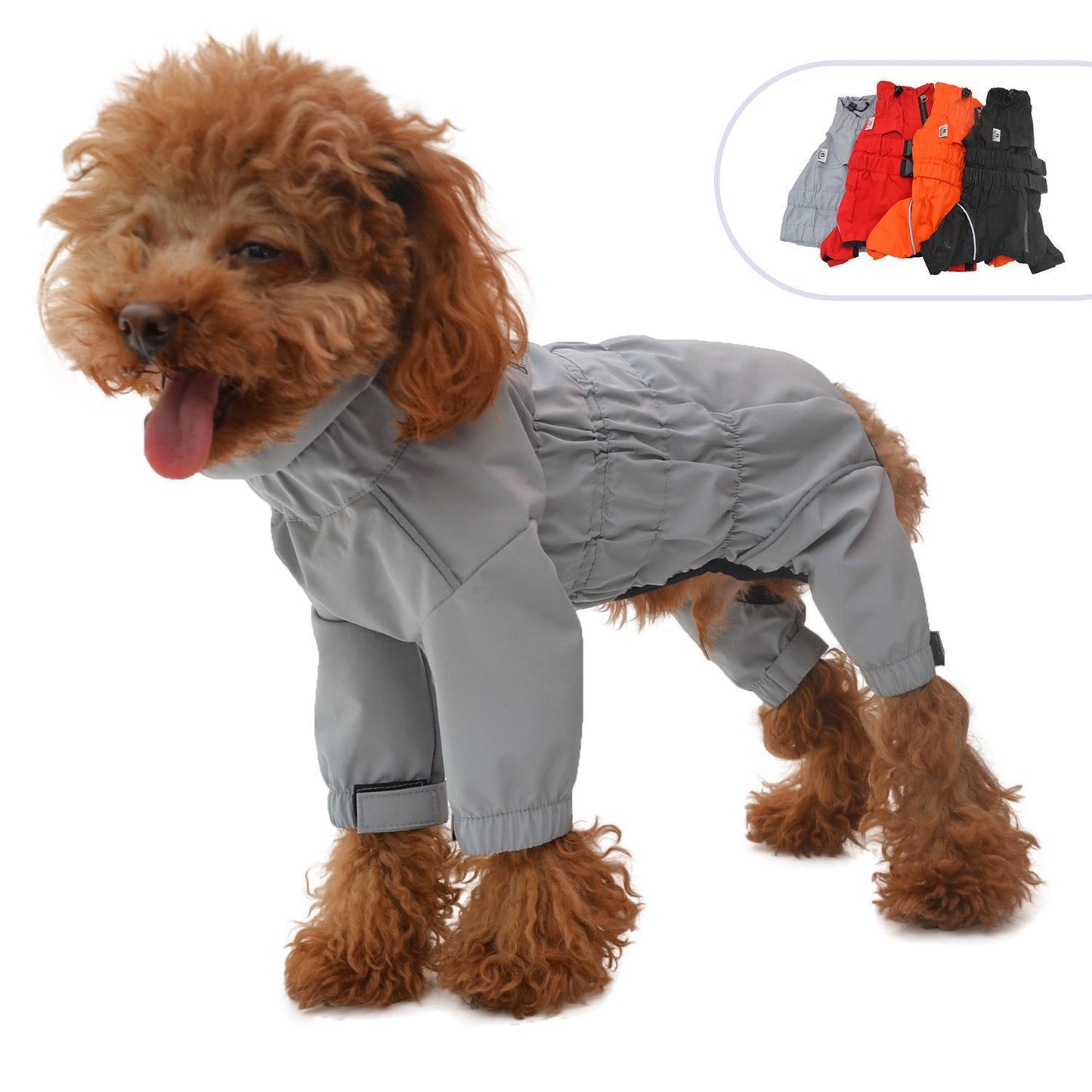 Outdoor Four Legged Dog Raincoat Pet Clothing