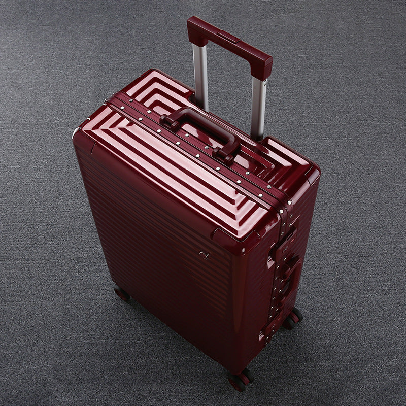 PC Bright Color Fashion Luggage 20 Aluminium Frame Luggage Universal Wheel Color Matching 24 High-end Suitcase