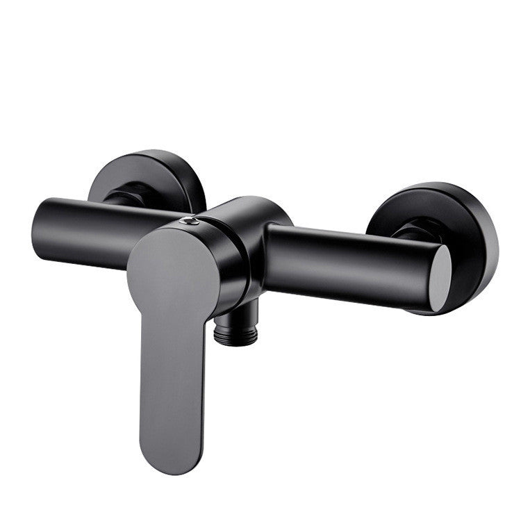 304 Stainless Steel Black Hot And Cold Bathtub Faucet Surface Mounted Mixing Valve Shower Valve