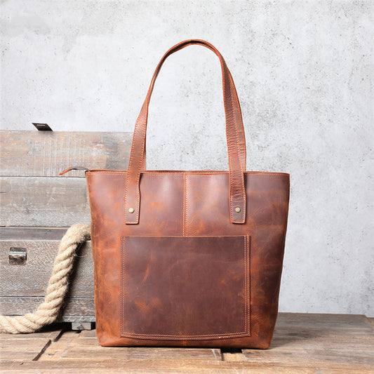 Cowhide Casual Leather Men's And Women's Shoulder Bag