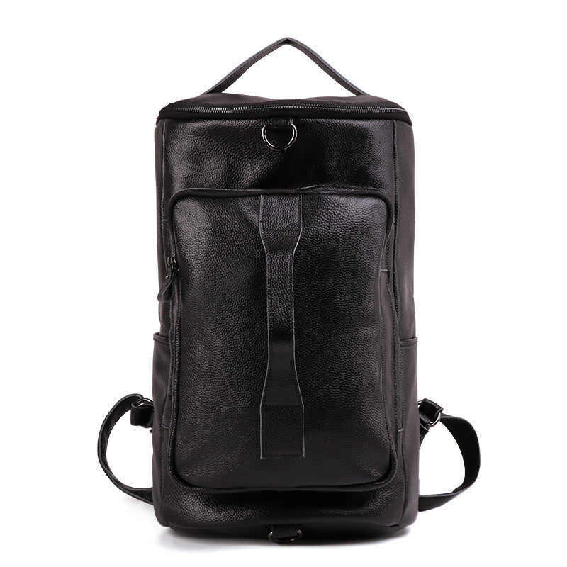 Leather men's bag large capacity luggage bag