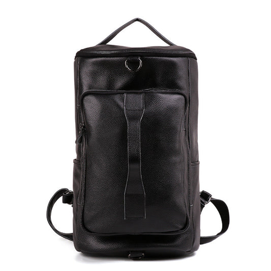 Leather men's bag large capacity luggage bag