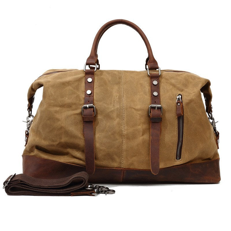 Oil wax crossbody luggage bag