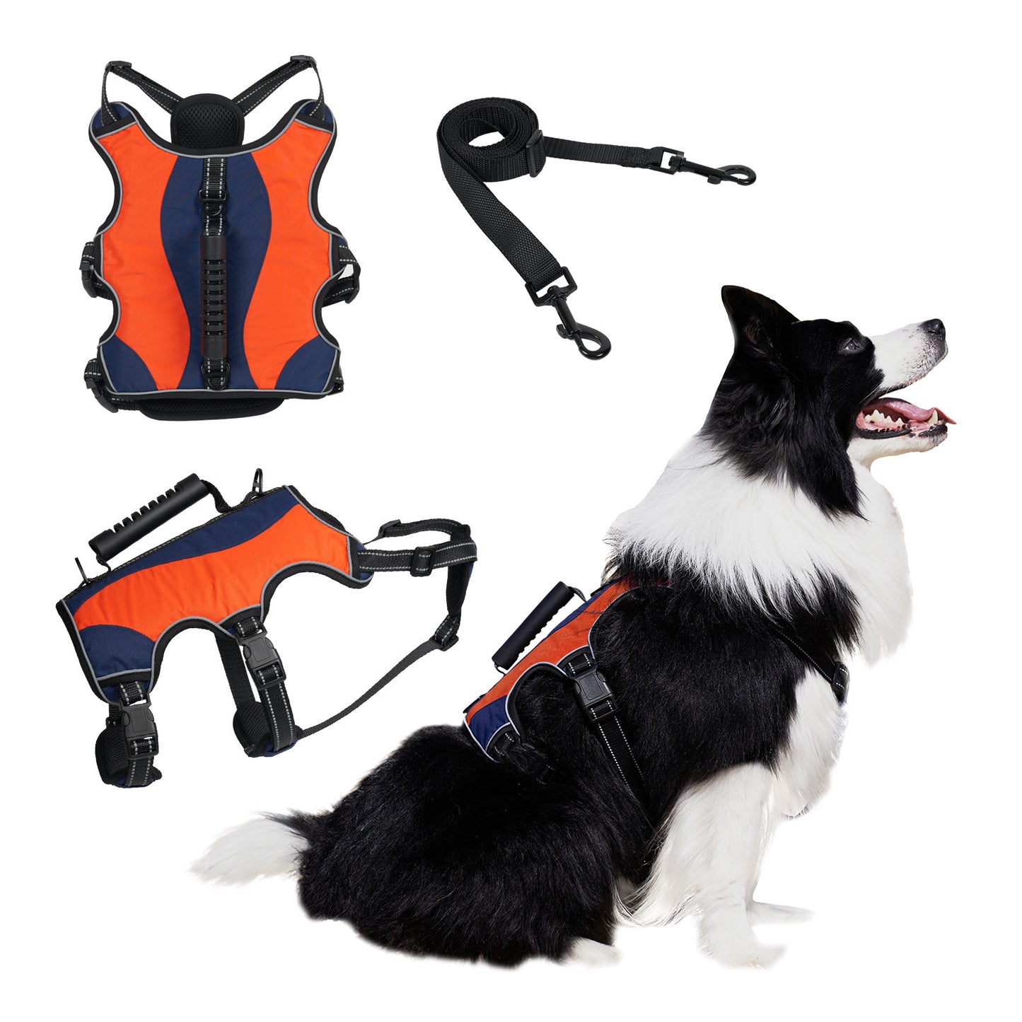 Pet Hand Holding Rope Vest Tactical Big Dog Chest Strap Reflective Explosion-proof Dog Hand Holding Rope