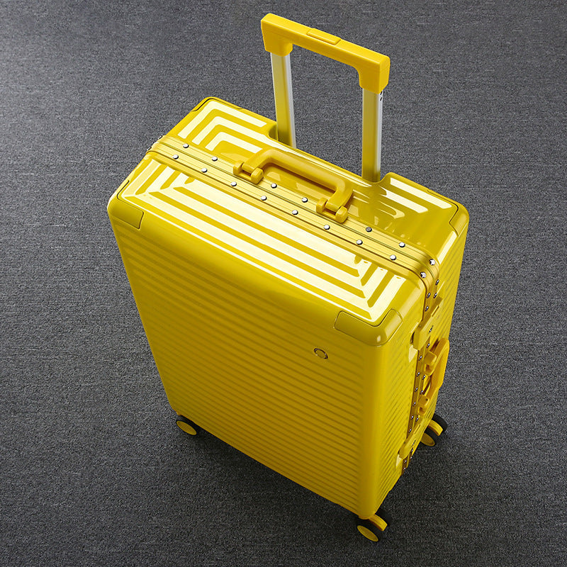 PC Bright Color Fashion Luggage 20 Aluminium Frame Luggage Universal Wheel Color Matching 24 High-end Suitcase