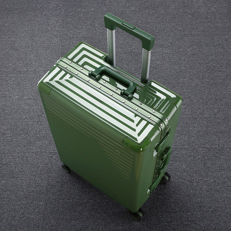 PC Bright Color Fashion Luggage 20 Aluminium Frame Luggage Universal Wheel Color Matching 24 High-end Suitcase