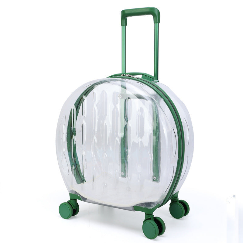 Portable Transparent Trolley Case Cat Bag