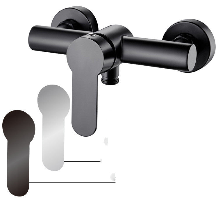 304 Stainless Steel Black Hot And Cold Bathtub Faucet Surface Mounted Mixing Valve Shower Valve