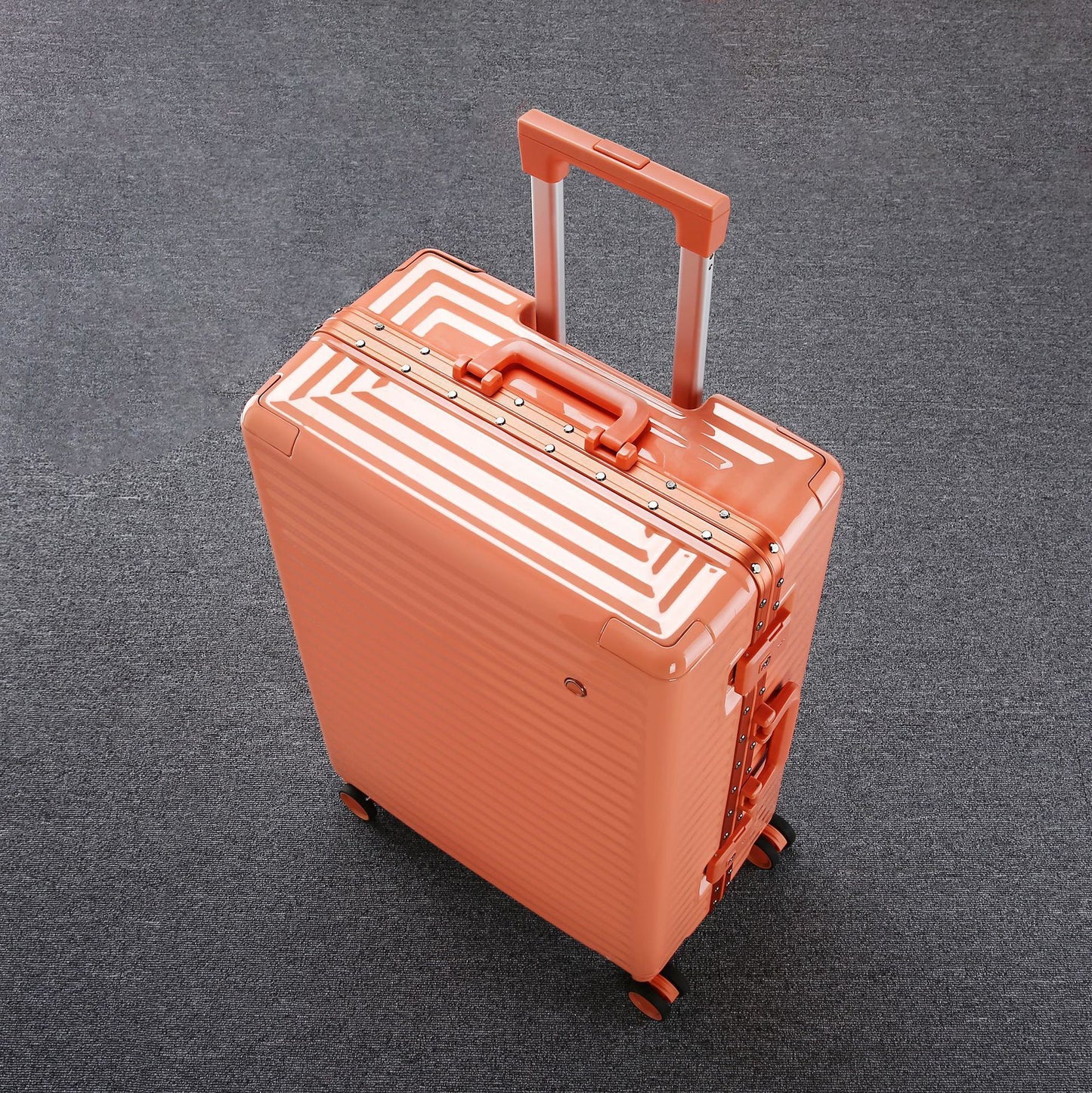 PC Bright Color Fashion Luggage 20 Aluminium Frame Luggage Universal Wheel Color Matching 24 High-end Suitcase