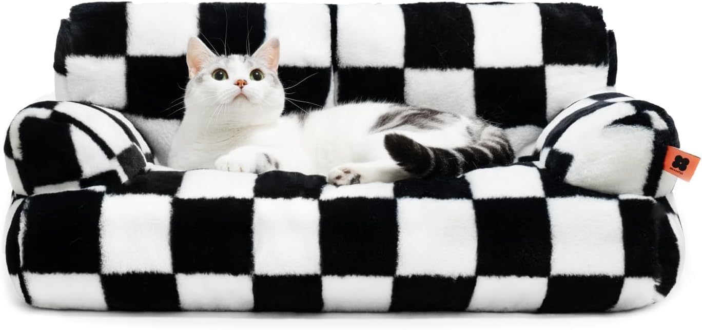 Fluffy Cat Couch  Washable Pet Couch Bed For Cats And Small Dogs Up To Non-Slip Dog Beds