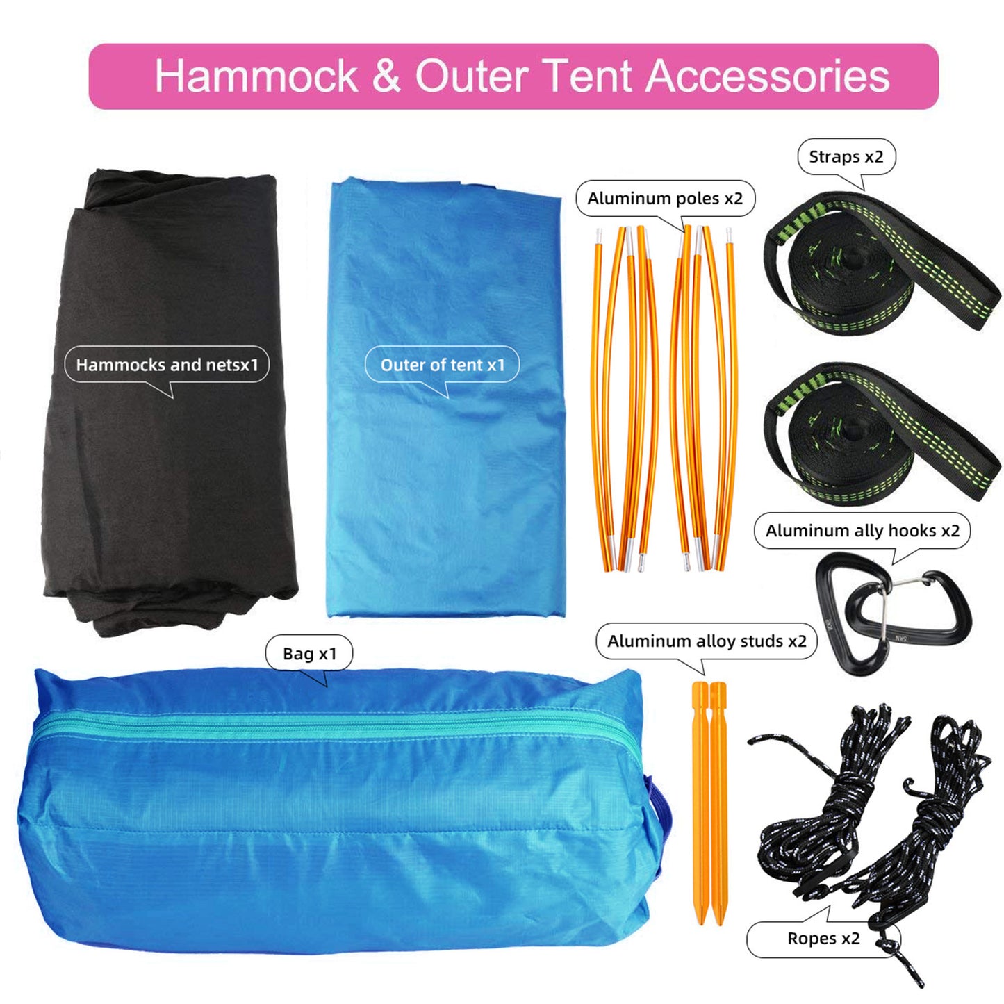 Outdoor Camping Hammock Rainproof And Waterproof Camping Tree Tent Integrated Suspension