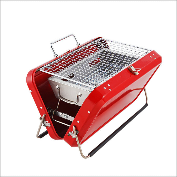 Outdoor Portable Luggage Type Barbecue Rack