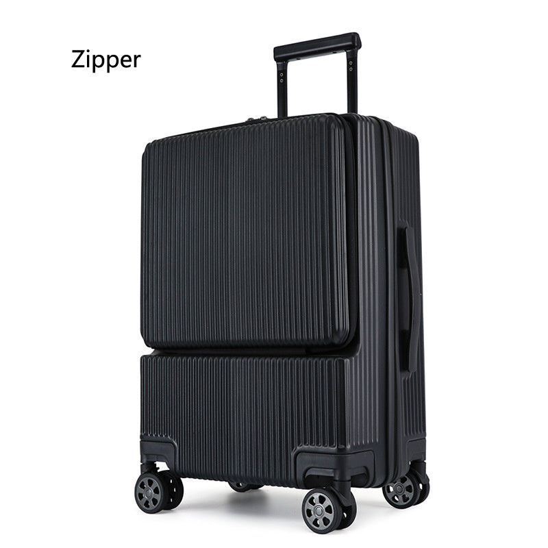 Business Front Opening Luggage Trolley Case Rechargeable