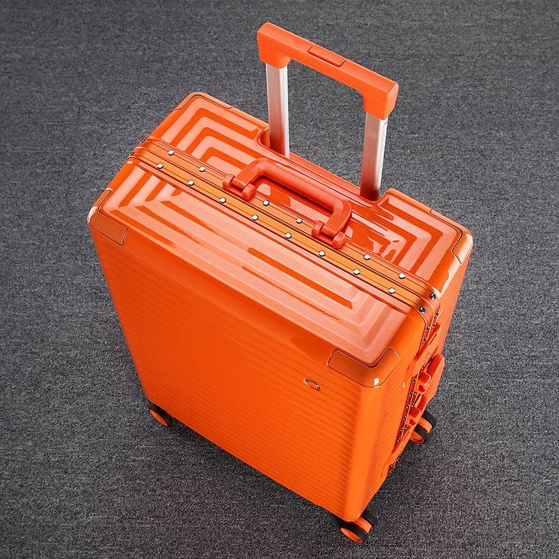 PC Bright Color Fashion Luggage 20 Aluminium Frame Luggage Universal Wheel Color Matching 24 High-end Suitcase