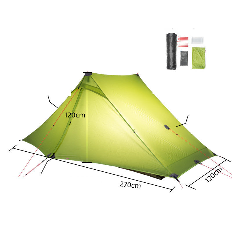 Outdoor Hiking Professional Poleless Tent Ultra-light 20D Double-sided Silicon Coated