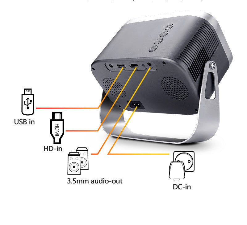 Home HD Portable Projector With Bracket